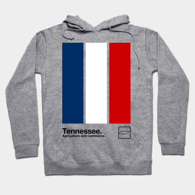 Tennessee Flag // Original Aesthetic Colors Artwork Design Hoodie by DankFutura